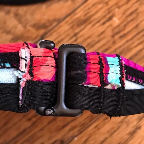 The Bikini Lab L bikin checker abstract pattern red black blue beach summer - Picture 4 of 10